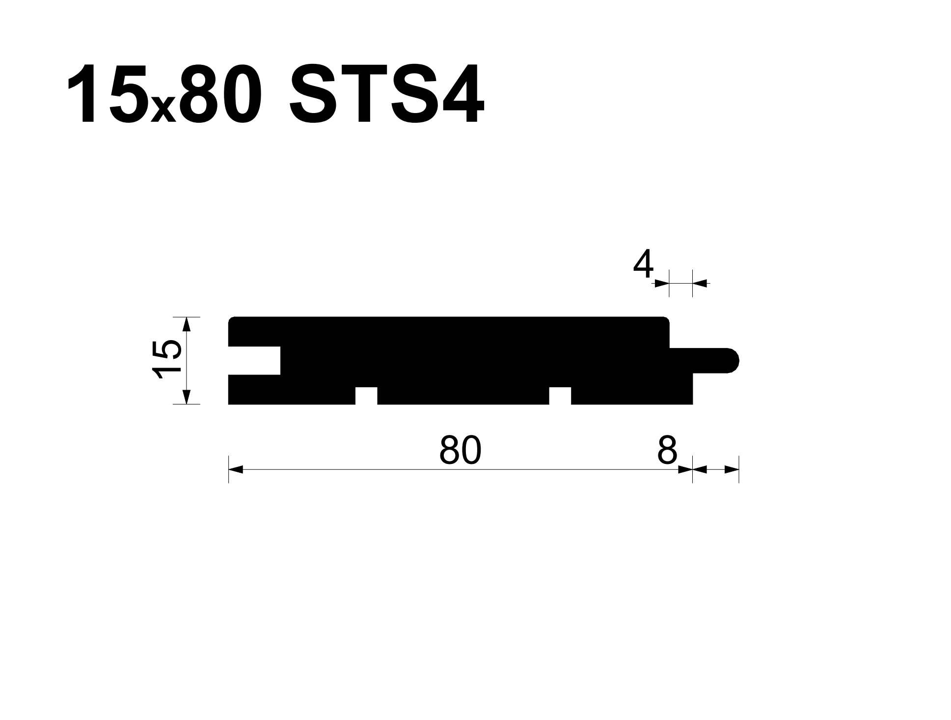 Вагонка STS4 Ольха (ЕА) 15*80*2800
