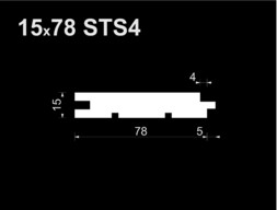 Вагонка STS4 ТермоОльха (A) 15*78*2400