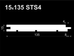 Вагонка STS4 ТермоОльха (EA) 15*135*2100