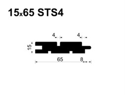 Вагонка STS4 реечная Ольха (EA) 15*65*2000