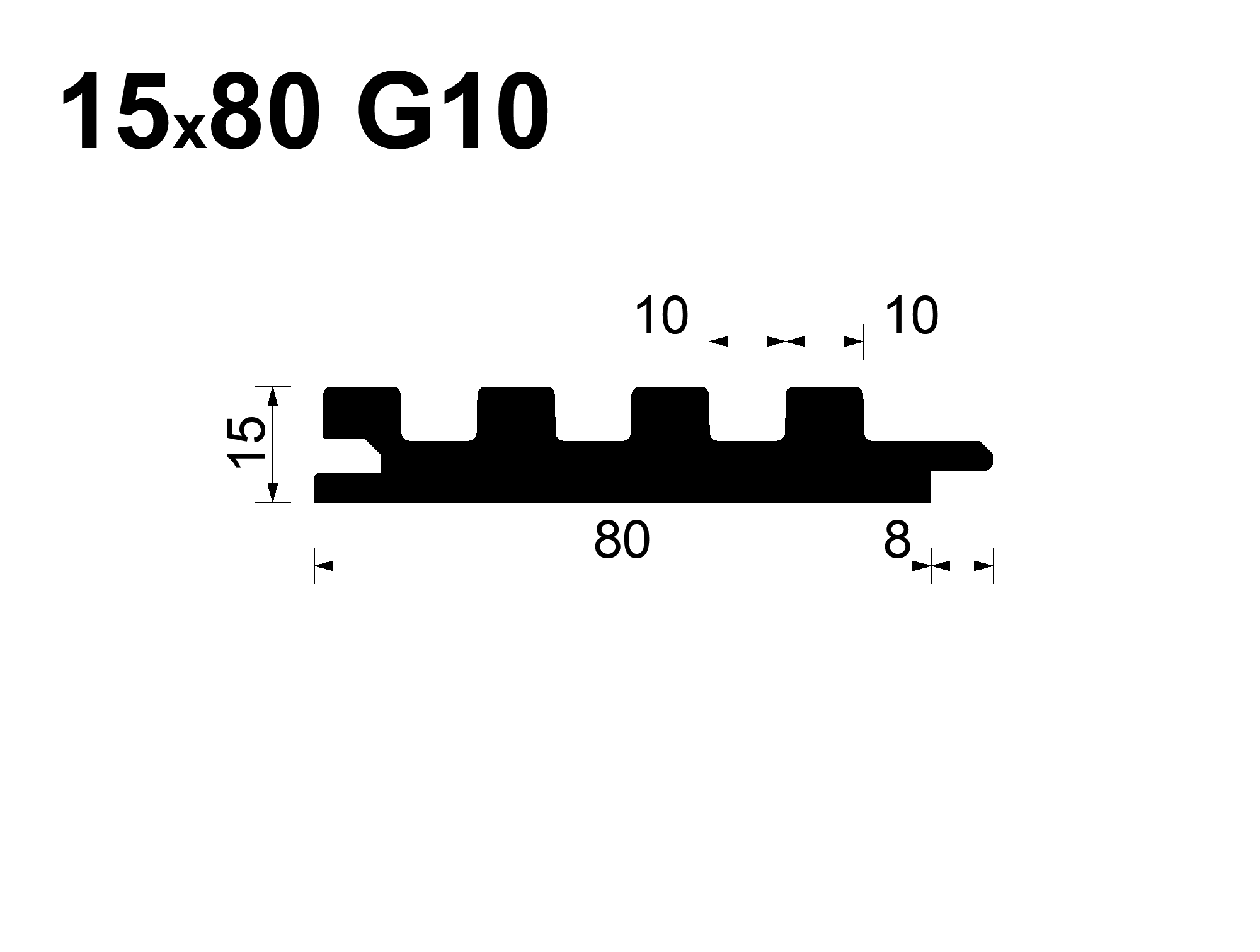 Вагонка реечная G10 Ольха (EA) 15*80*2400