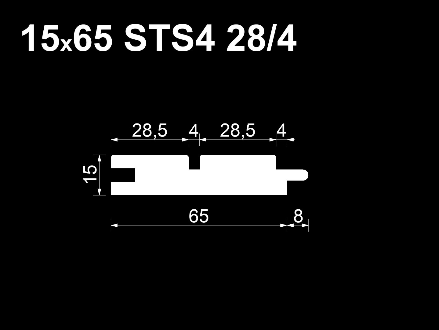 Вагонка STS4 реечная ТермоОльха (EA) 15*65*3100